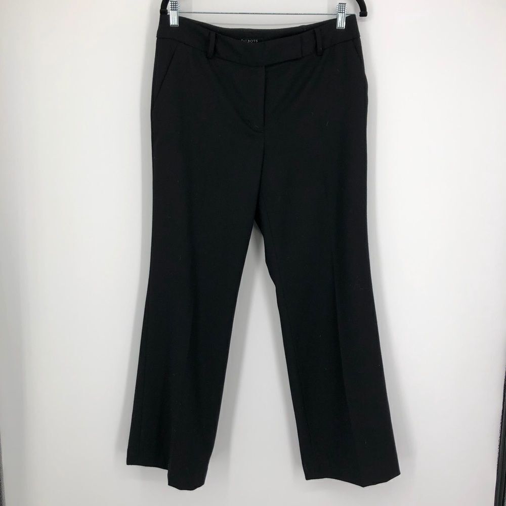 TALBOTS Black Wool Trouser Pants